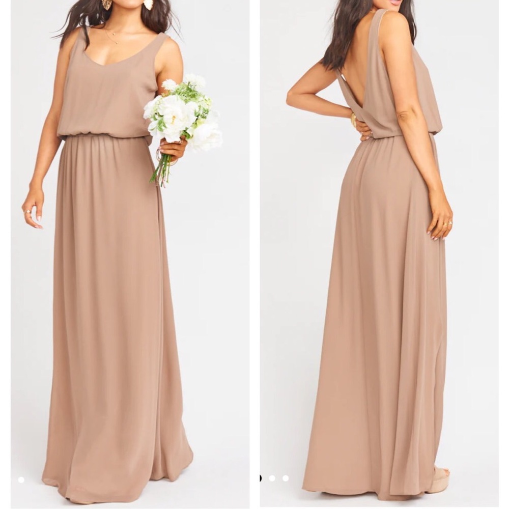 Show Me Your Mumu Kendall Dune Chiffon Maxi Women Dress, size S